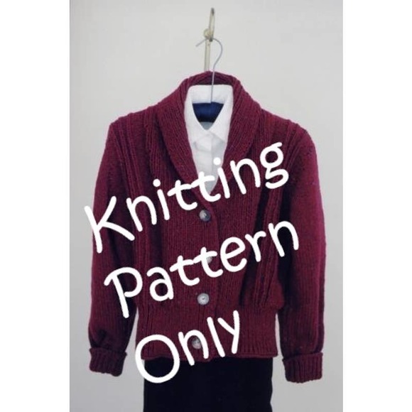 New Mari Dembrow Sweaters MS 106 Bulky Weight Shawl Collar Knitting Pattern - Picture 1 of 3